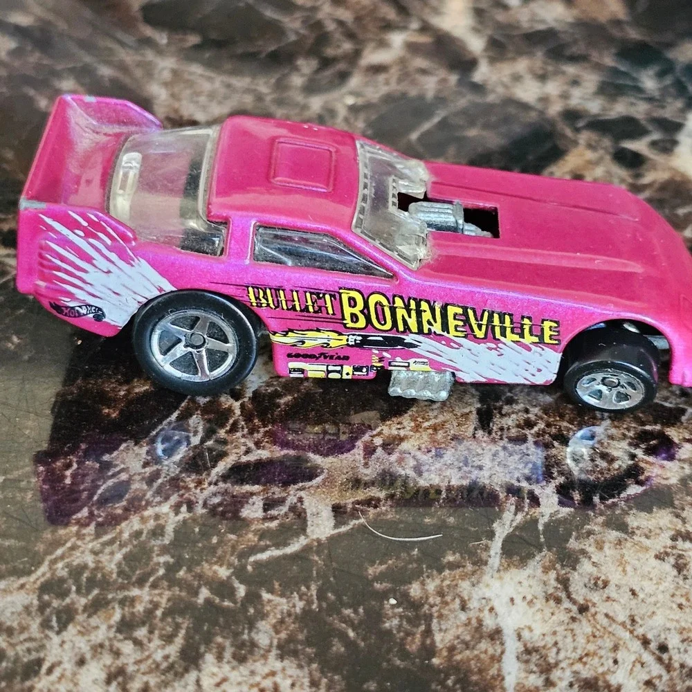Hot Wheels Bonneville Bullet Pink Funny Car Dragster Mattel 1977 Malaysia Vintag